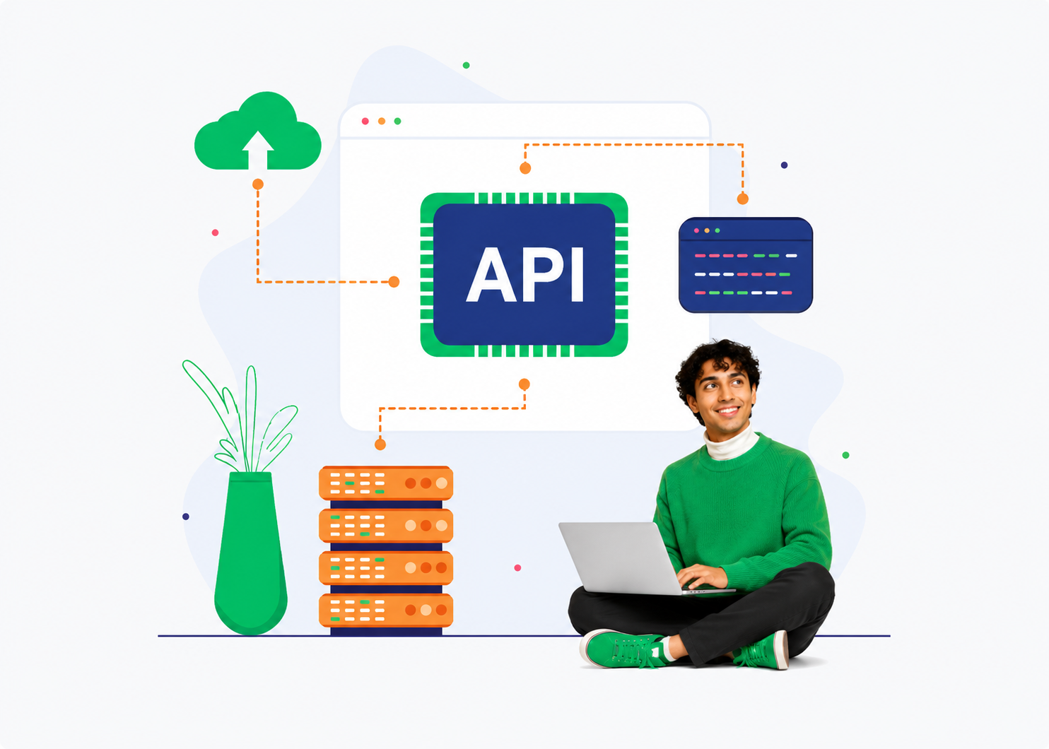 WhatsApp API integration illustration