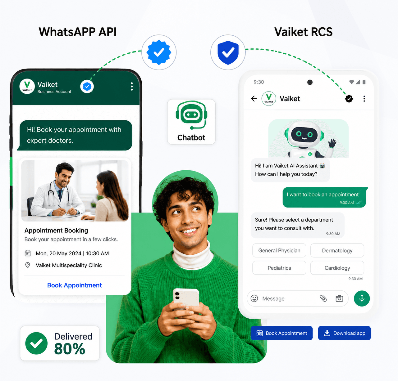 WhatsApp Business API and Vaiket CRM automation preview